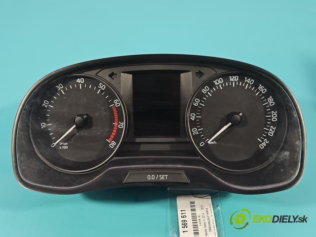 Skoda Fabia III 2014- 2021 1.0 MPI 60 hp manual 44 kW 999 cm3 5- Přístrojová deska 6V0920700A (Přístrojová deska)