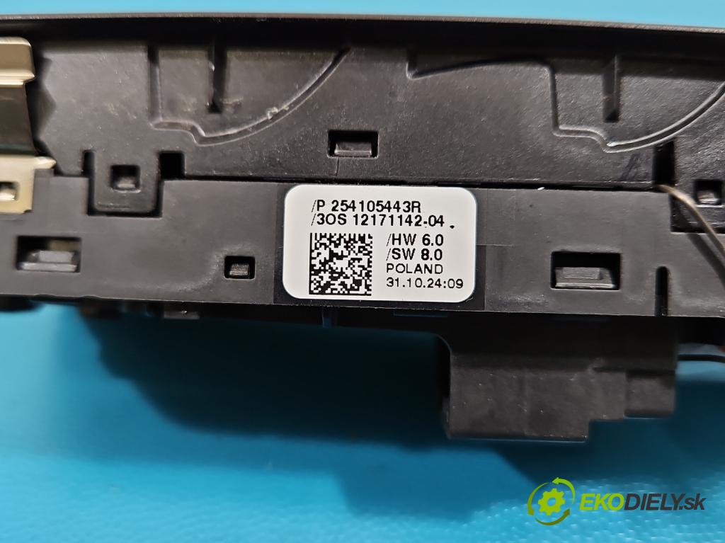 Dacia Duster III 24- 1.2 131 HP manual 96 kW 1199 cm3 5- prepínač okien spätných zrkadiel P254105443R