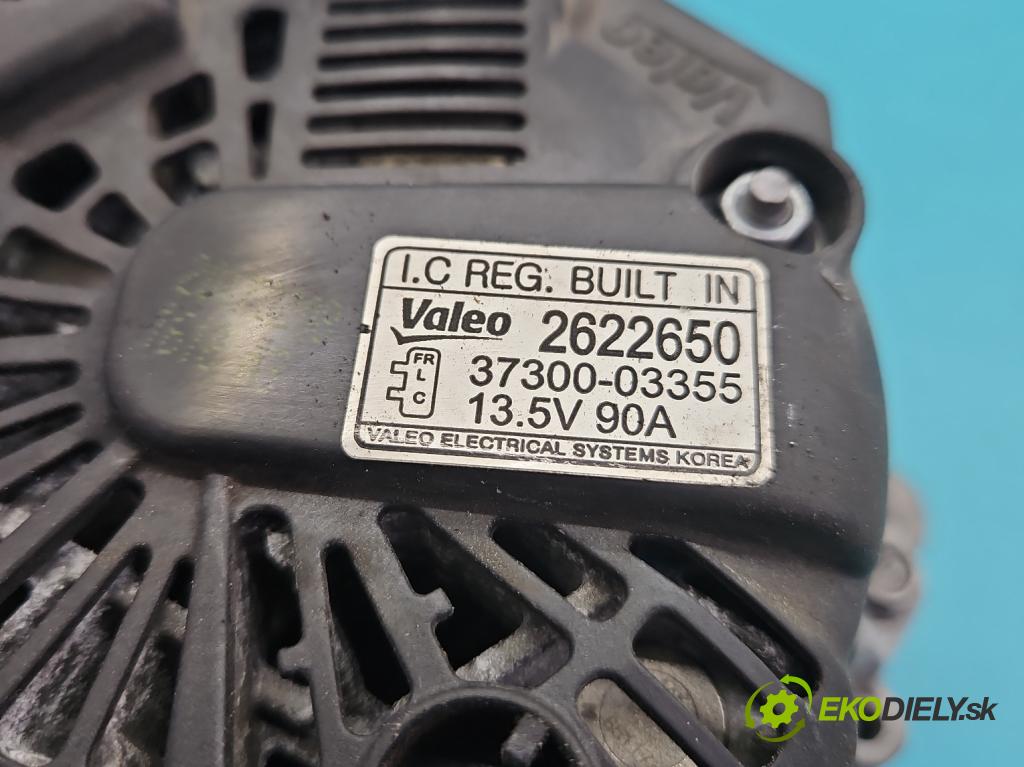 Hyundai i20 II 2014 -2020 1.2 16V 84KM manual 62 kW 1248 cm3 5- Alternator 2622650 (Alternátor)