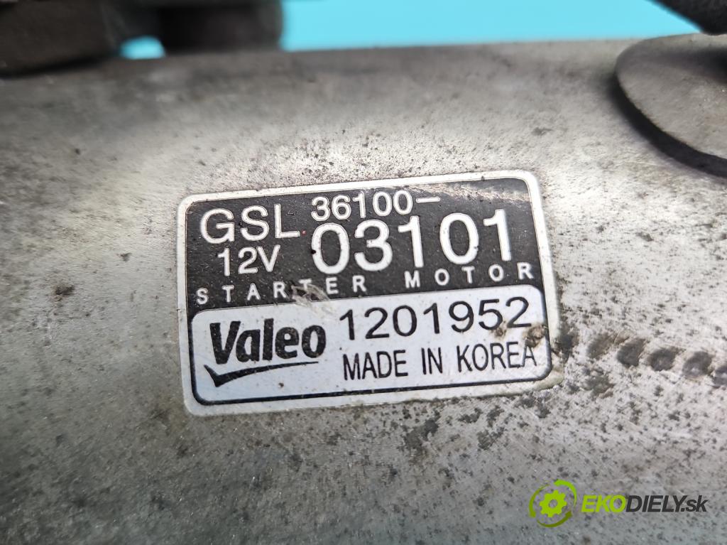 Hyundai i20 II 2014 -2020 1.2 16V 84KM manual 62 kW 1248 cm3 5- štartér 36100-03101 (Štartér)