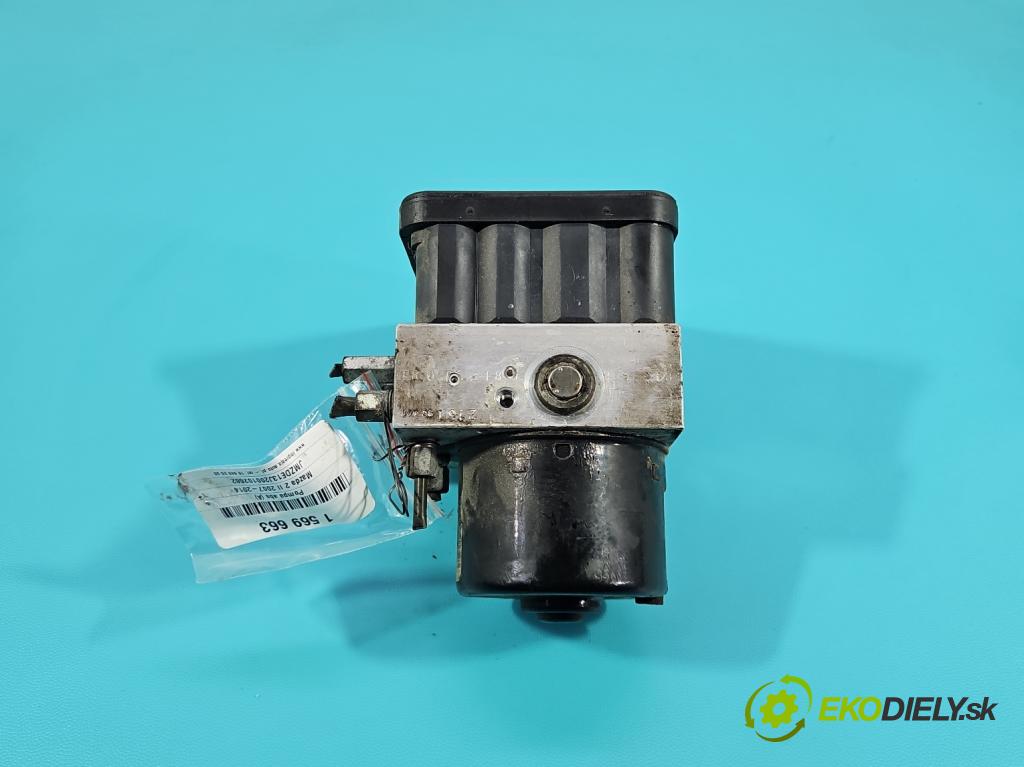 Mazda 2 II 2007-2014 1.3 16V 86 hp manual 63 kW 1349 cm3 3- čerpadlo abs DF74-437A0-C (Pumpa ABS)