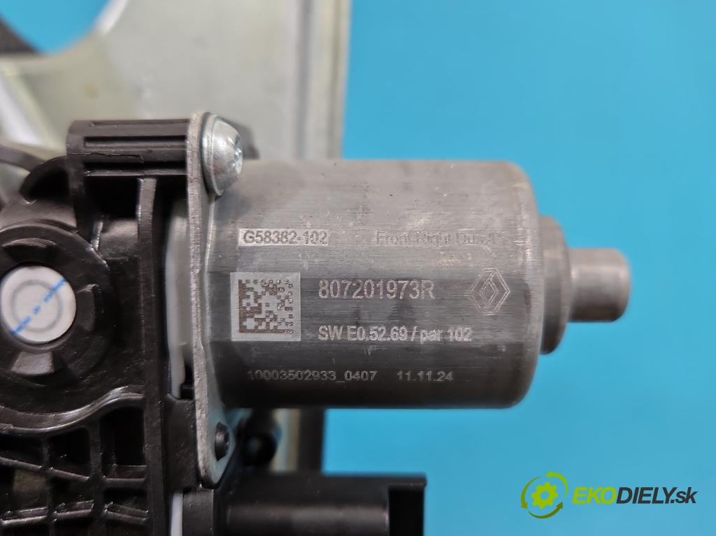 Dacia Duster III 24- 1.2 131 HP manual 96 kW 1199 cm3 5- mechanizmus okna predné pravý 807201973R