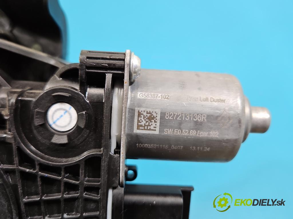 Dacia Duster III 24- 1.2 131 HP manual 96 kW 1199 cm3 5- mechanizmus okna zadné ľavý 827213136R