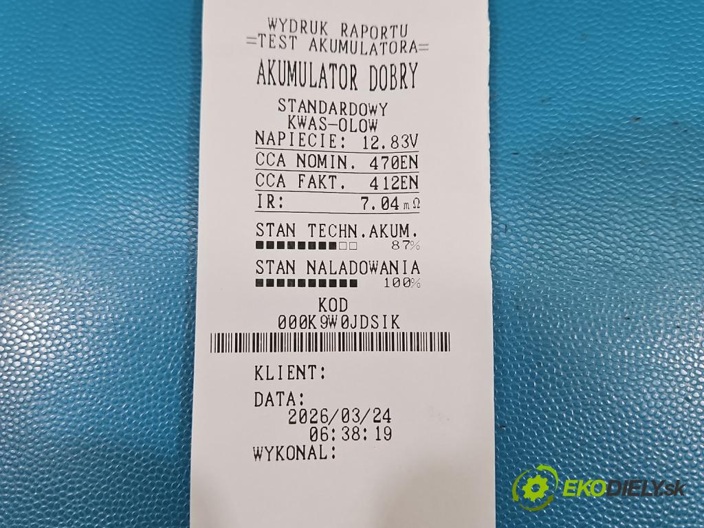 Hyundai i20 II 2014 -2020 1.2 16V 84KM manual 62 kW 1248 cm3 5- Akumulator automobilovy