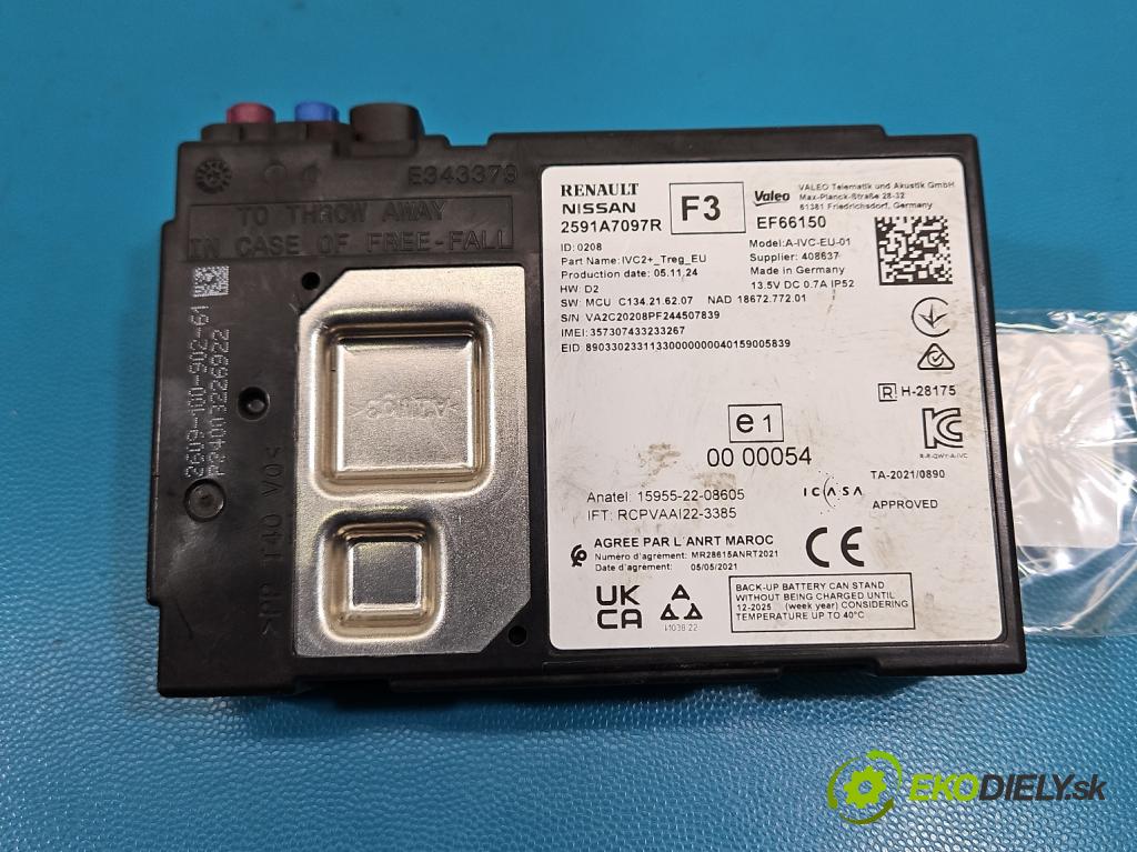 Dacia Duster III 24- 1.2 131 HP manual 96 kW 1199 cm3 5- riadiaca jednotka ostatné 2591A7097R