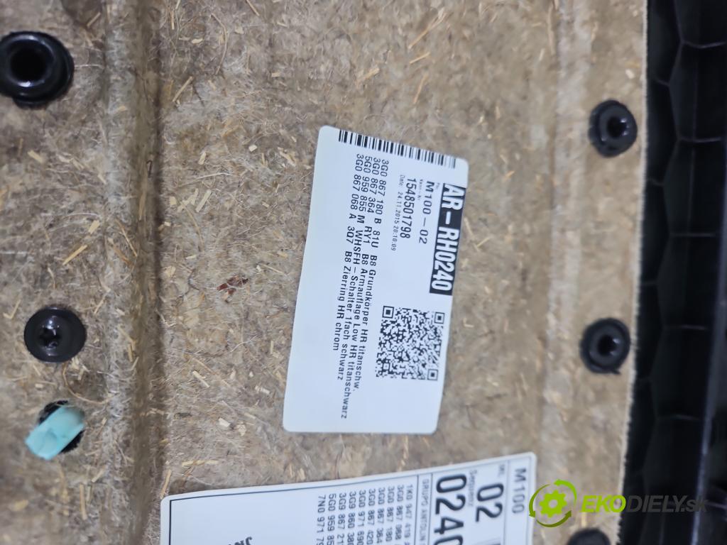 Vw Passat B8 2014 - 2.0 tdi 150 HP automatic 110 kW 1968 cm3 5- Čalounictví: dvere zadné pravé 197019781-21