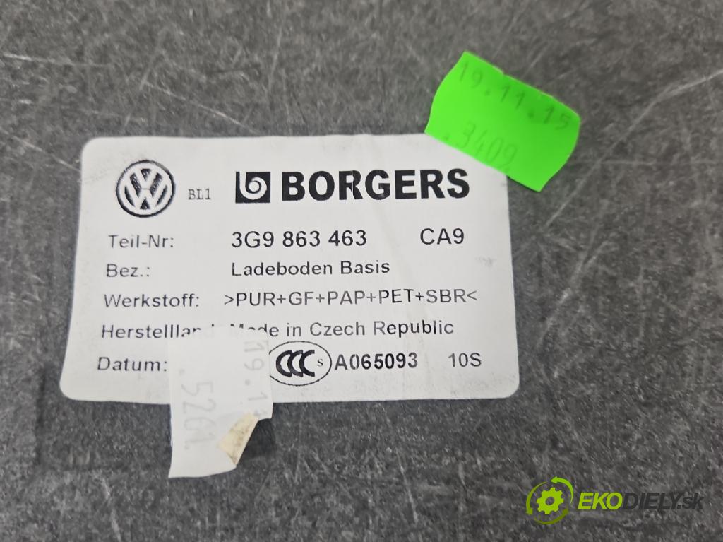 Vw Passat B8 2014 - 2.0 tdi 150 HP automatic 110 kW 1968 cm3 5- koberec do auta kufra: 3G9863463