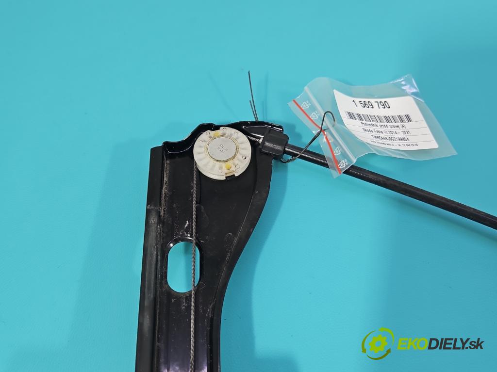 Skoda Fabia III 2014- 2021 1.0 MPI 60 hp manual 44 kW 999 cm3 5- mechanismus stahování přední pravý 5JA959812K