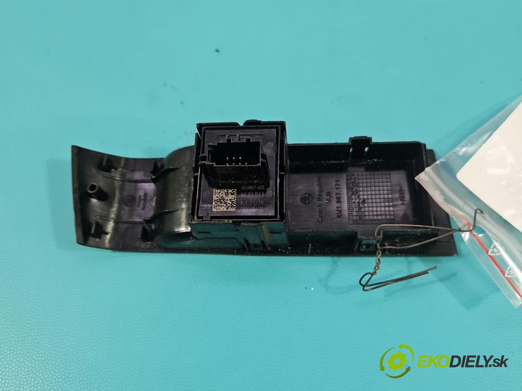 Skoda Fabia III 2014- 2021 1.0 MPI 60 hp manual 44 kW 999 cm3 5- Přepínač oken zpětných zrcátek 6V1867171