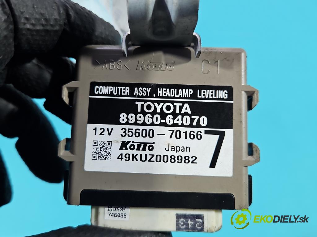 Toyota Verso 2009-2018 1.8 16V 147 hp manual 108 kW 1798 cm3 5- řídící jednotka 89960-64070