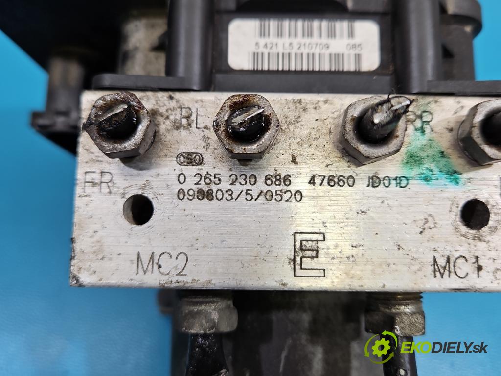 Nissan Qashqai I J10 2006-2013 2.0 dci 150 HP manual 110 kW 1995 cm3 5- čerpadlo abs 0265951223 (Pumpa ABS)