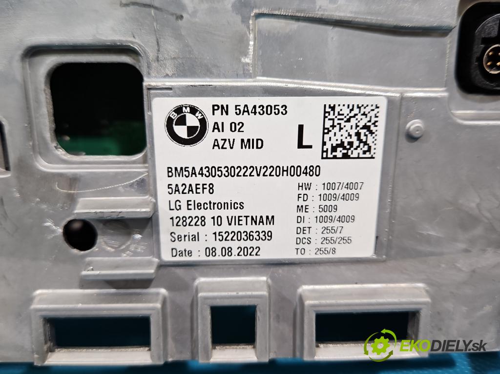 Bmw iX1 U11 0.0 elektrický: 272 HP automatic 200 kW 1 cm3 5- prístrojovka/ budíky 5A43053 (Prístrojová doska)