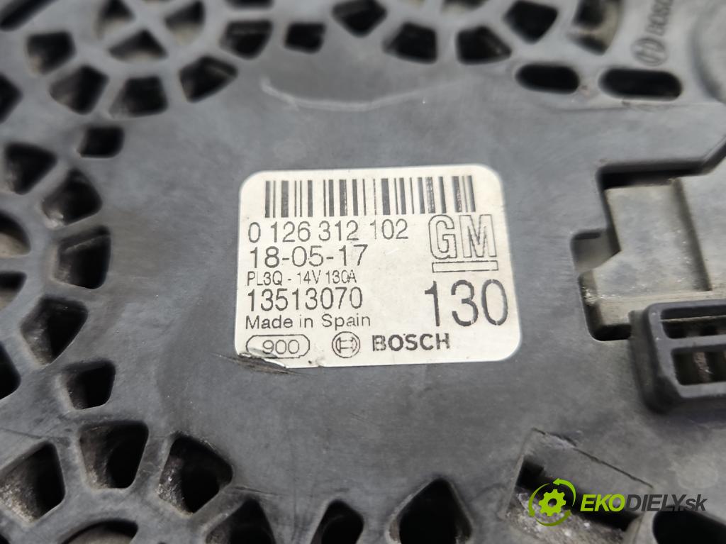 Opel Astra V  2015-2022 1.4 T 125 HP manual 92 kW 1399 cm3 5- Alternator 0126312102 (Alternátor)