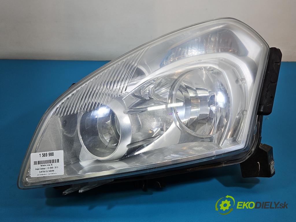Nissan Qashqai I J10 2006-2013 2.0 dci 150 HP manual 110 kW 1995 cm3 5- Reflektor: ľavý 26060-JD90B (Kľučka dverí ostatné)
