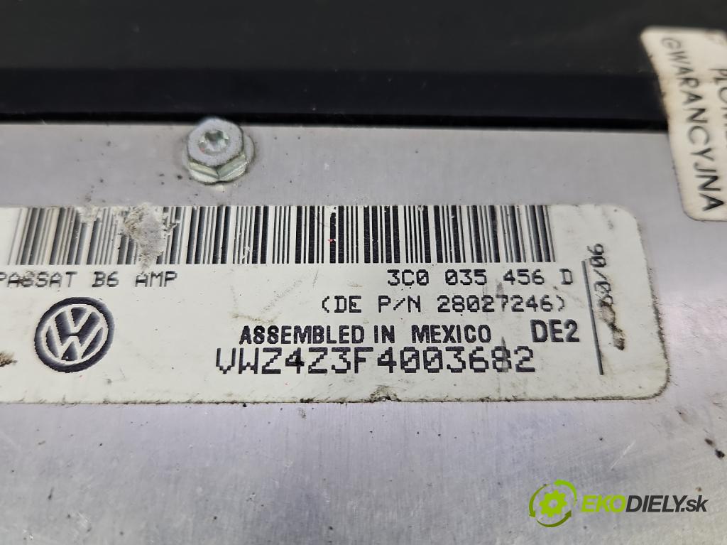 Vw Passat B6 2005-2010 2.0 tdi 140 HP manual 103 kW 1968 cm3 5- Zesilovač: 3C0035456D (Zosilňovač)