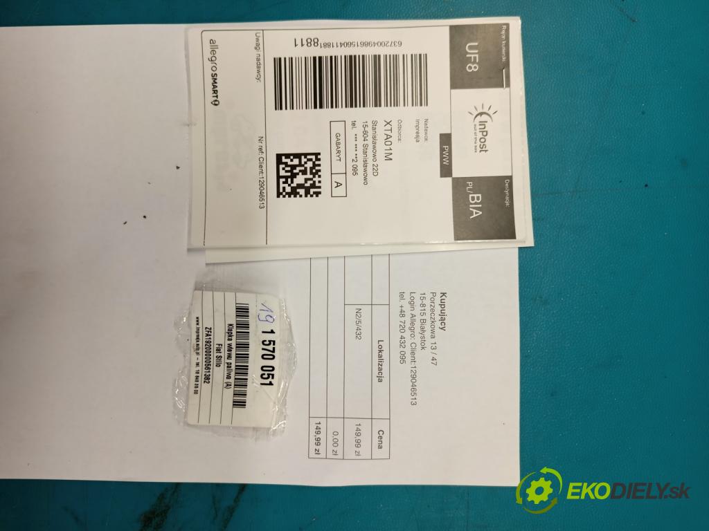 Fiat Stilo 1.6 16V 103 HP manual 76 kW 1596 cm3 5- Klapka nádrže palivo  (Kľučka dverí ostatné)