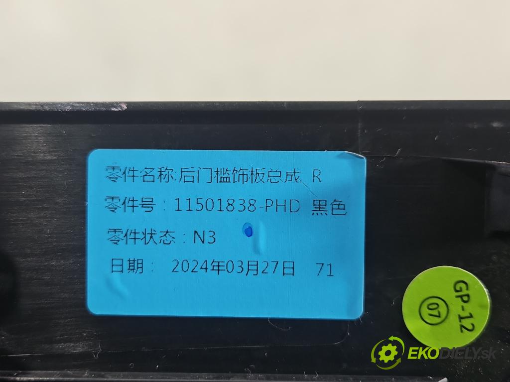 MG MG3  24- 1.5 16V 102 HP automatic 75 kW 1498 cm3 5- kryt plast 11501838