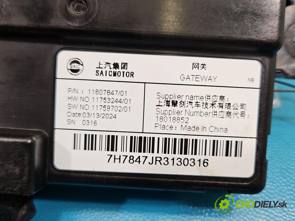 MG MG3  24- 1.5 16V 102 HP automatic 75 kW 1498 cm3 5- riadiaca jednotka ostatné 11807847