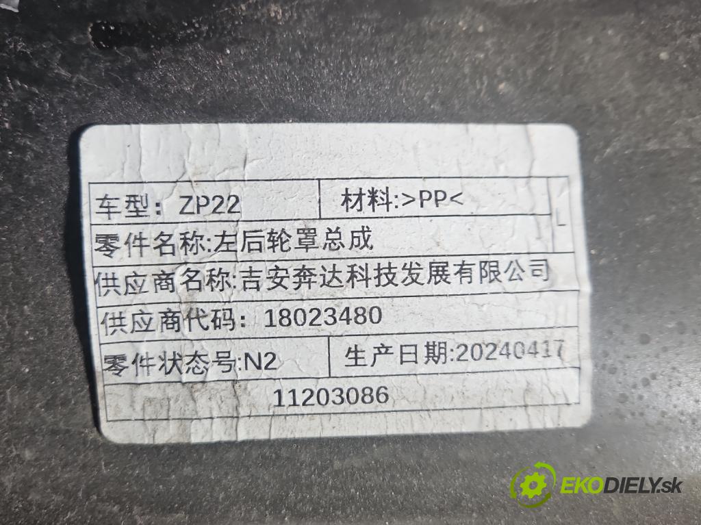 MG MG3  24- 1.5 16V 102 HP automatic 75 kW 1498 cm3 5- Blatník: zadné ľavé 18023480