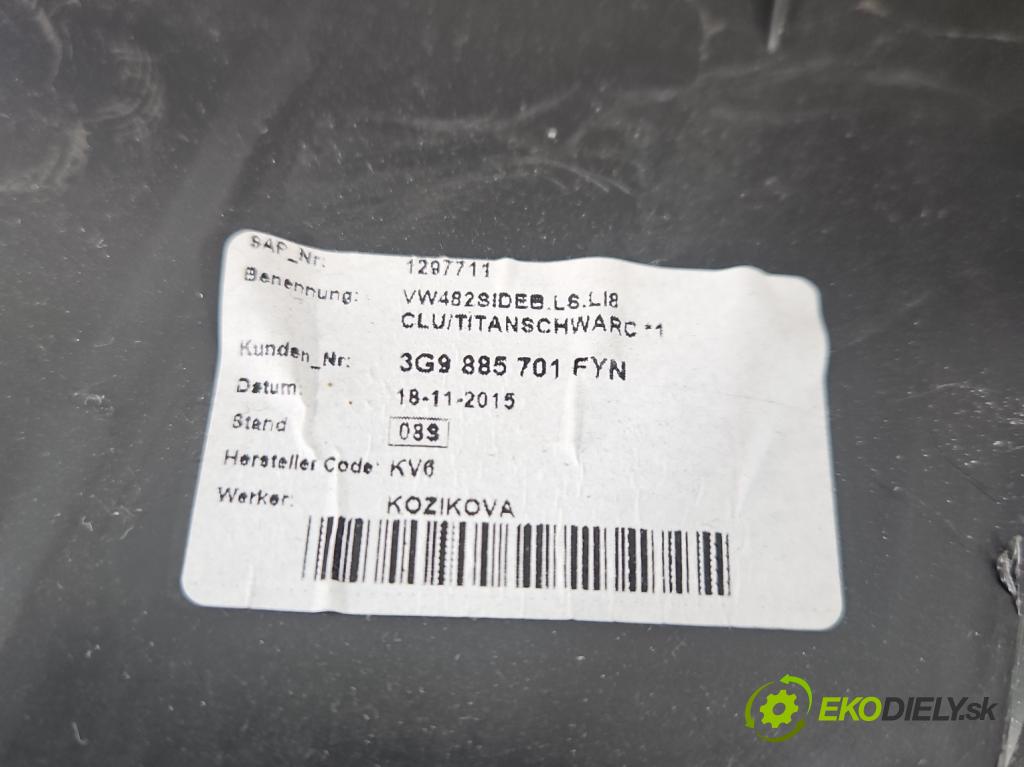 Vw Passat B8 2014 - 2.0 tdi 150 HP automatic 110 kW 1968 cm3 5- Pohovka: zadné  (Sedadlo)