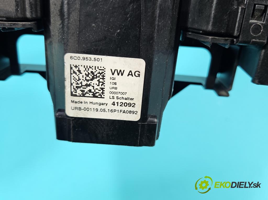 Skoda Fabia III 2014- 2021 1.0 MPI 60 hp manual 44 kW 999 cm3 5- Přepínač sdružený 6C0953513 (Páčky pod volantem)