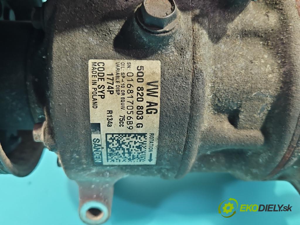 Skoda Fabia III 2014- 2021 1.0 MPI 60 HP manual 44 kW 999 cm3 5- Kompresor: klimatizácie 5Q0820803G (Kompresor klimatizácie)