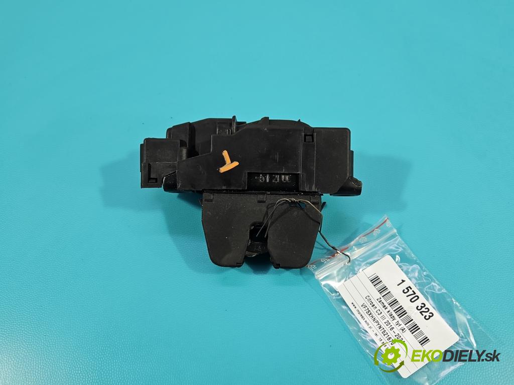 Citroen C3 III 2016-2024 1.2 12V 110 HP manual 81 kW 1199 cm3 5- zámok kufrové dvere zadné 9816195380