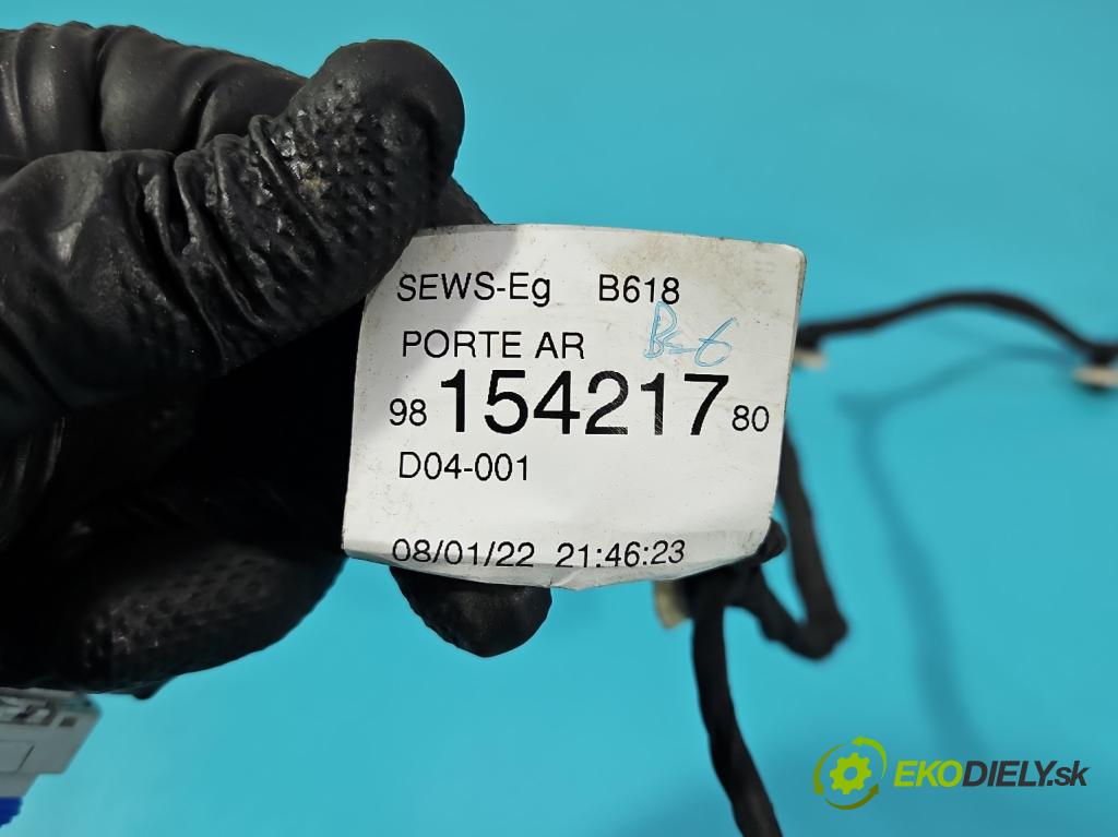Citroen C3 III 2016-2024 1.2 12V 110 HP manual 81 kW 1199 cm3 5- Zväzok: dvere zadné vľavo: 9815421780