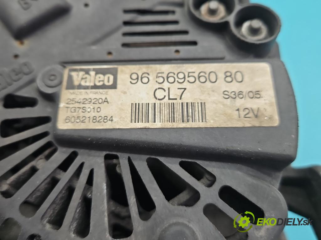 Peugeot 206 1.1 8V 60 HP manual 44.1 kW 1124 cm3 3- Alternator 9656956080 (Alternátor)