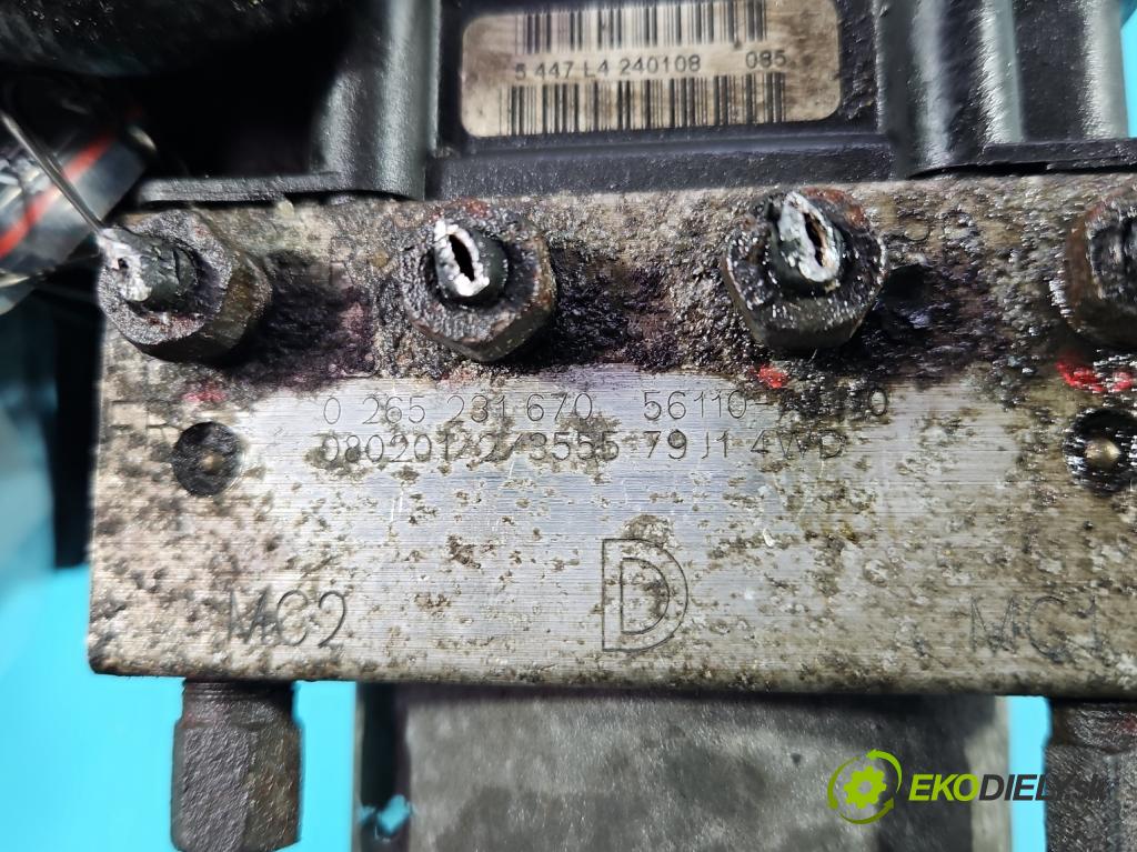 Suzuki SX4 I 2006-2014 1.6 16V M16A 107 HP manual 79 kW 1586 cm3 5- čerpadlo abs 0265800494 (Pumpa ABS)