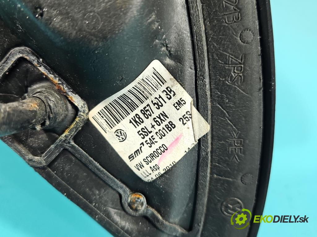 Vw Scirocco II 2008-2017 1.4 TSI 160 HP manual 118 kW 1390 cm3 3- zrkadlo ľavé 1K8857501BB (Kľučka dverí ostatné)