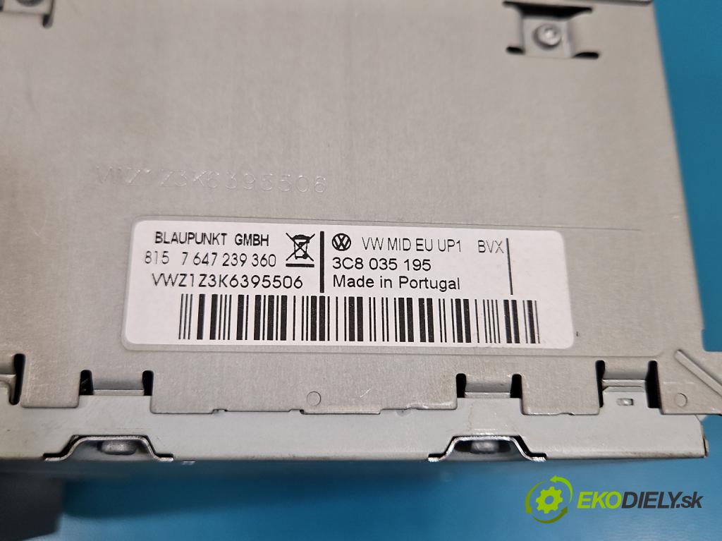 Vw Scirocco II 2008-2017 1.4 TSI 160 HP manual 118 kW 1390 cm3 3- Radio originál 3C8035195