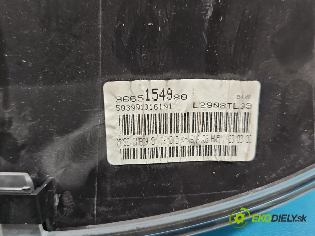 Citroen Berlingo II 2008-2018 1.6 hdi 90 HP manual 66 kW 1560 cm3 5- prístrojovka/ budíky 9665154980 (Prístrojová doska)