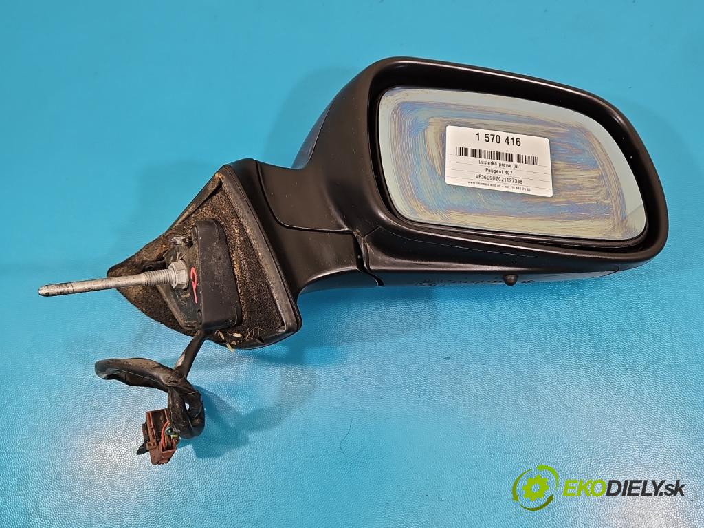 Peugeot 407 1.6 hdi 109 HP manual 80 kW 1560 cm3 4- zrkadlo pravé (Kľučka dverí ostatné)