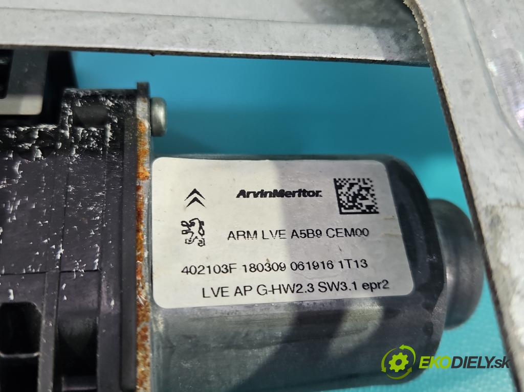 Citroen Berlingo II 2008-2018 1.6 hdi 90 HP manual 66 kW 1560 cm3 5- mechanizmus okna predné ľavý 402103F