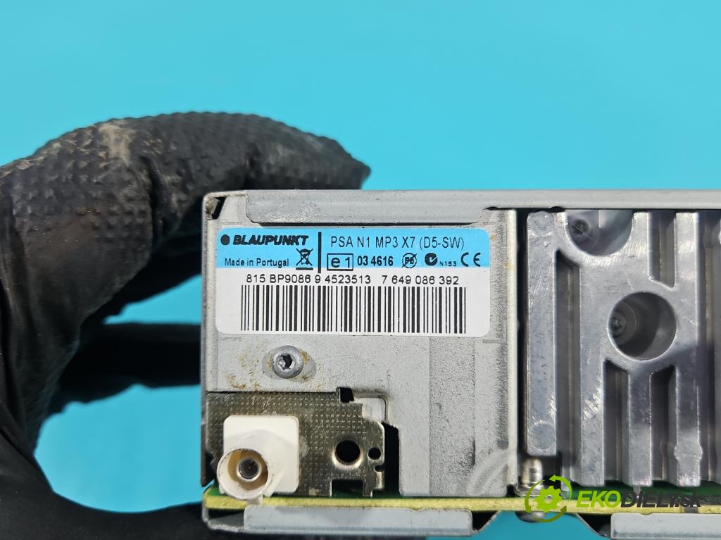 Citroen Berlingo II 2008-2018 1.6 hdi 90 HP manual 66 kW 1560 cm3 5- Radio originál 966639377701