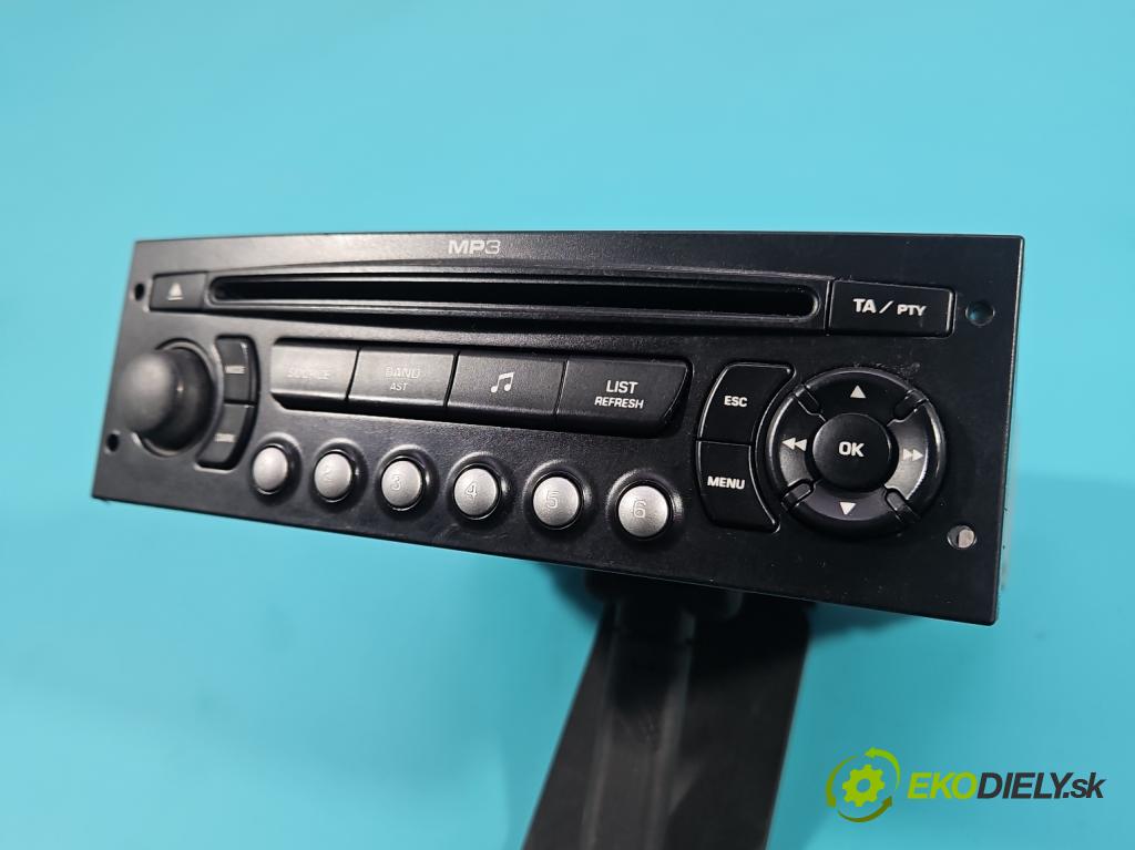 Citroen Berlingo II 2008-2018 1.6 hdi 90 HP manual 66 kW 1560 cm3 5- Radio originál 966639377701