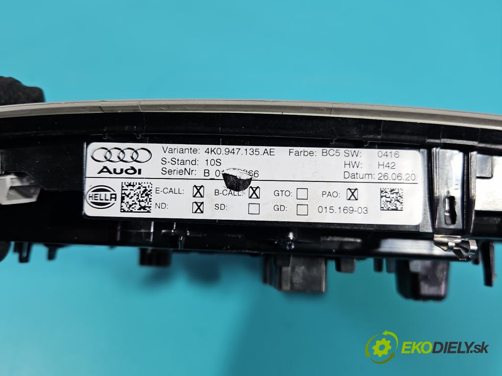 Audi A4 B9 2015-2024 2.0 TDI 190 HP automatic 140 kW 1968 cm3 5- svetlo / reflektor interiéra 4K0947135AE