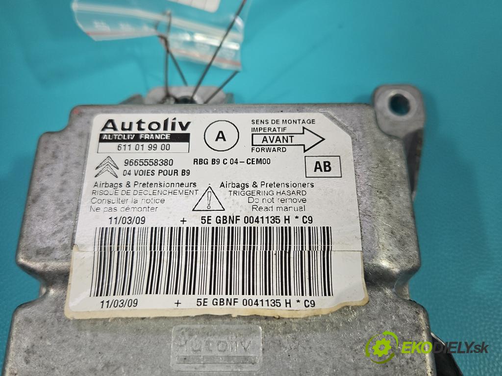 Citroen Berlingo II 2008-2018 1.6 hdi 90 HP manual 66 kW 1560 cm3 5- riadiaca jednotka vankúše: 9665558380