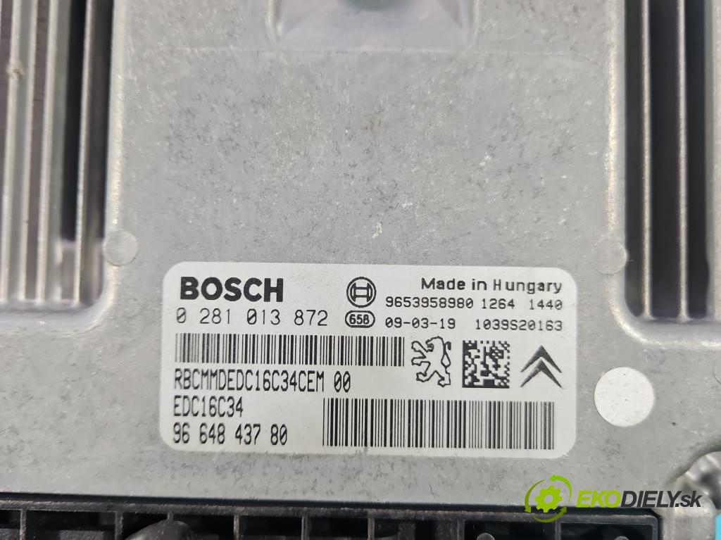 Citroen Berlingo II 2008-2018 1.6 hdi 90 HP manual 66 kW 1560 cm3 5- riadiaca jednotka motora 0281013872