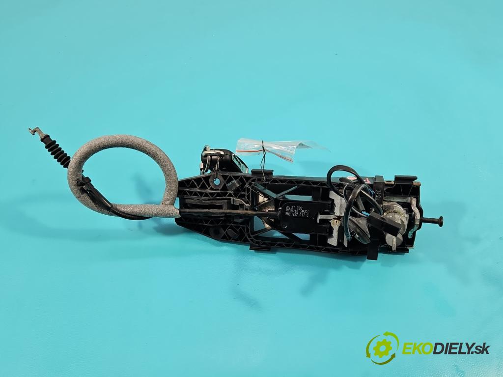 Vw Scirocco II 2008-2017 1.4 TSI 160 HP manual 118 kW 1390 cm3 3- rukoväť predné ľavé mimo: 1K8837885F (Kľučka dverí vonkajšia predná ľavá)