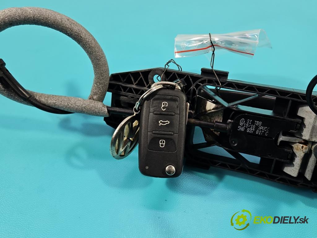 Vw Scirocco II 2008-2017 1.4 TSI 160 HP manual 118 kW 1390 cm3 3- rukoväť predné ľavé mimo: 1K8837885F (Kľučka dverí vonkajšia predná ľavá)