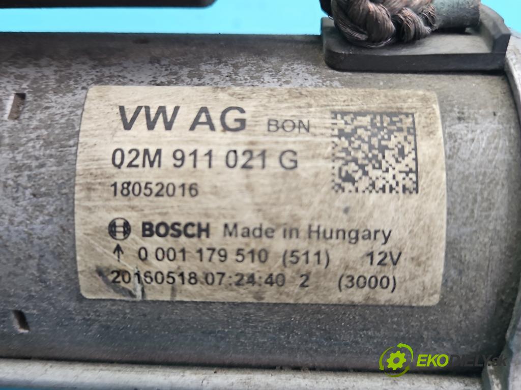 Skoda Fabia III 2014- 2021 1.0 MPI 60 hp manual 44 kW 999 cm3 5- startér: 02M911021G (Startér)