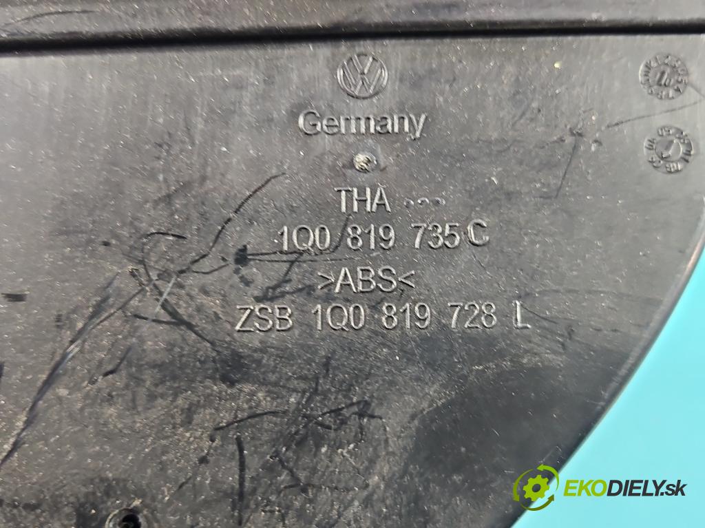 Vw Scirocco II 2008-2017 1.4 TSI 160 HP manual 118 kW 1390 cm3 3- Mřížka: kúrenia stredová 1Q0819728L (Mriežka kúrenia (fukár))
