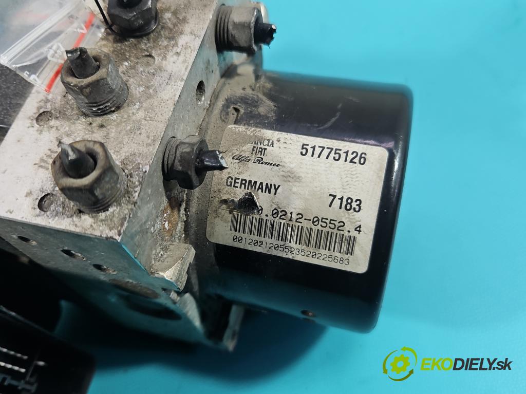 Alfa romeo Giulietta 1.6 jtd 105 HP manual 77 kW 1598 cm3 5- čerpadlo abs 51775126 (Pumpa ABS)