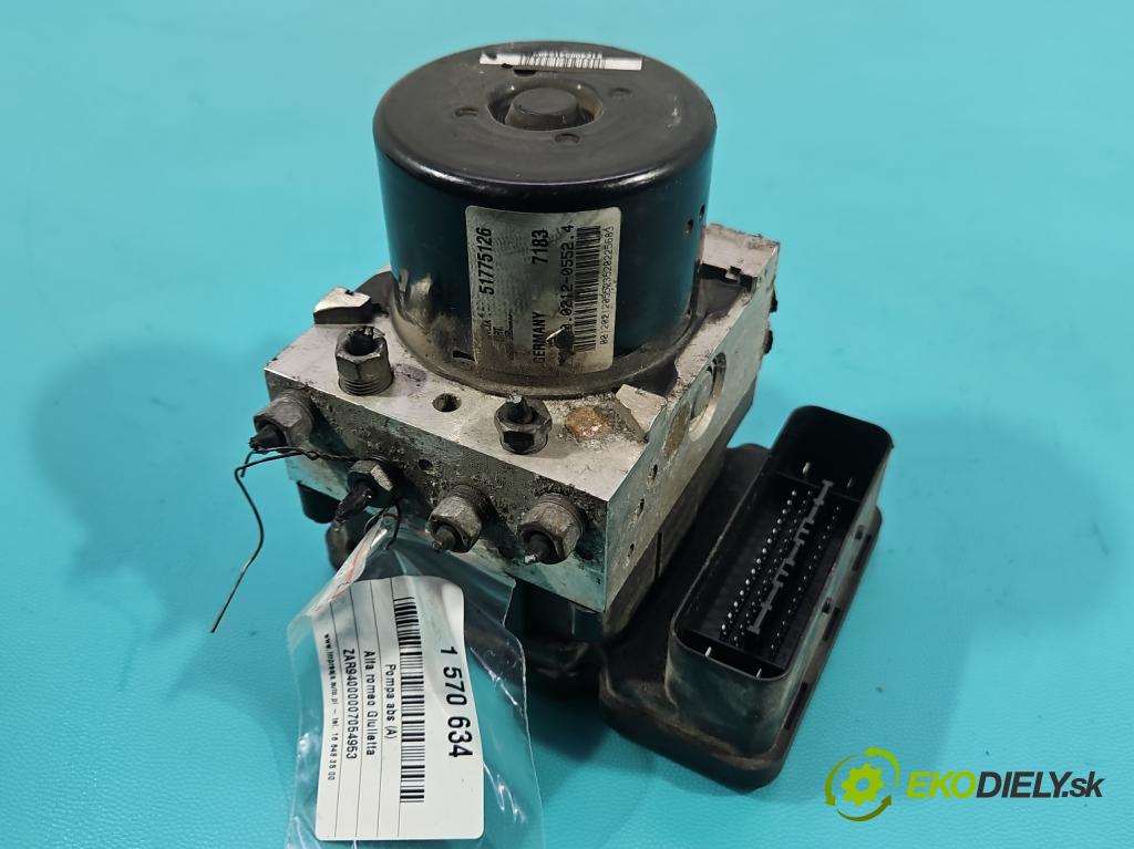 Alfa romeo Giulietta 1.6 jtd 105 HP manual 77 kW 1598 cm3 5- čerpadlo abs 51775126 (Pumpa ABS)