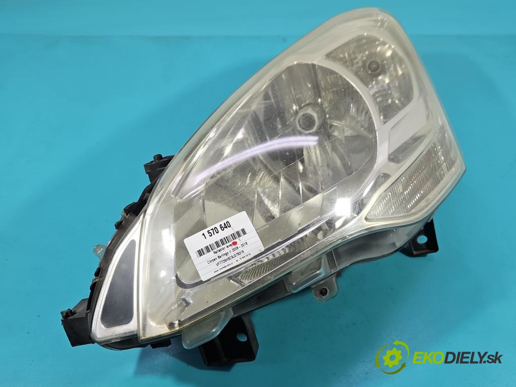 Citroen Berlingo II 2008-2018 1.6 hdi 90 HP manual 66 kW 1560 cm3 5- Reflektor: ľavý 9682828280 (Kľučka dverí ostatné)