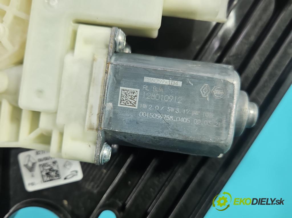 Renault Clio V 2019- 1.0 91 KM automatic 67 kW 999 cm3 5- mechanizmus okna zadné ľavý 827217837R