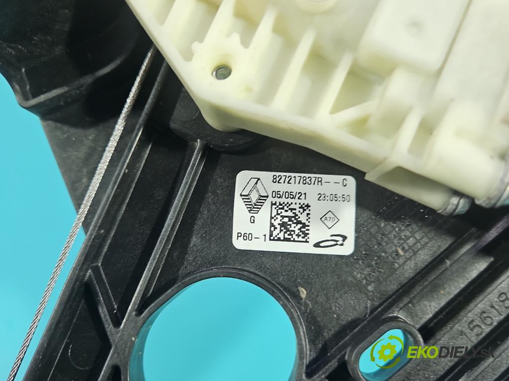 Renault Clio V 2019- 1.0 91 KM automatic 67 kW 999 cm3 5- mechanizmus okna zadné ľavý 827217837R