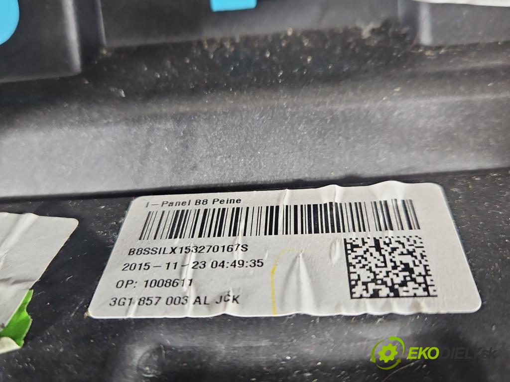 Vw Passat B8 2014 - 2.0 tdi 150 HP automatic 110 kW 1968 cm3 5- kokpit,pristrojová doska rozdeľovacia